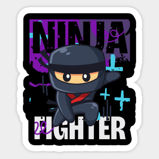 Cartoon Ninja Fighter Sticker